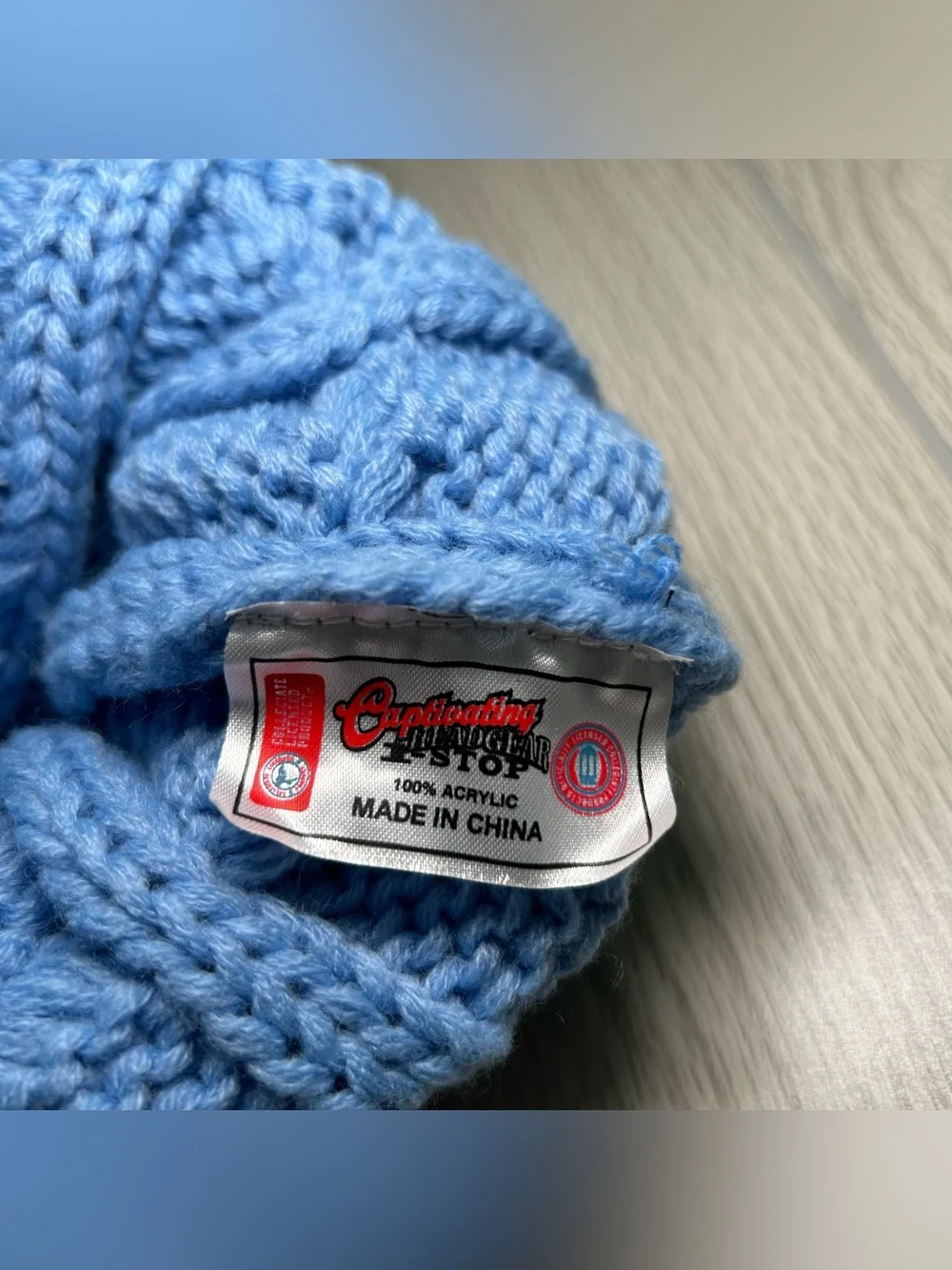 UNC North Carolina Tar Heels Captivating Headwear Cuffed Knit Pom Beanie Blue OS